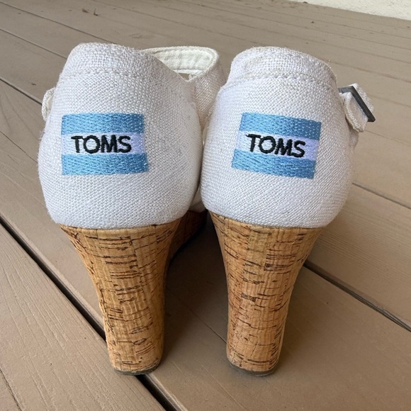 Toms Sienna Cork Wedge Sandals sz 8.5 - Picture 4 of 8